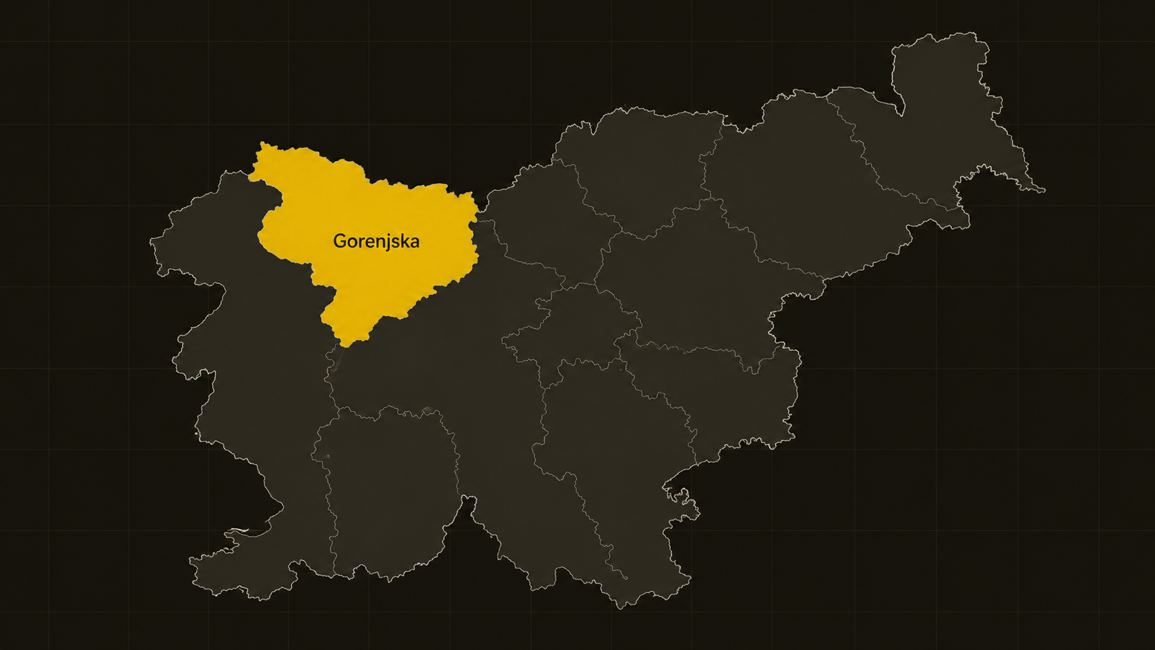Zemljevid območja delovanja Terra Monkey: Gorenjska
